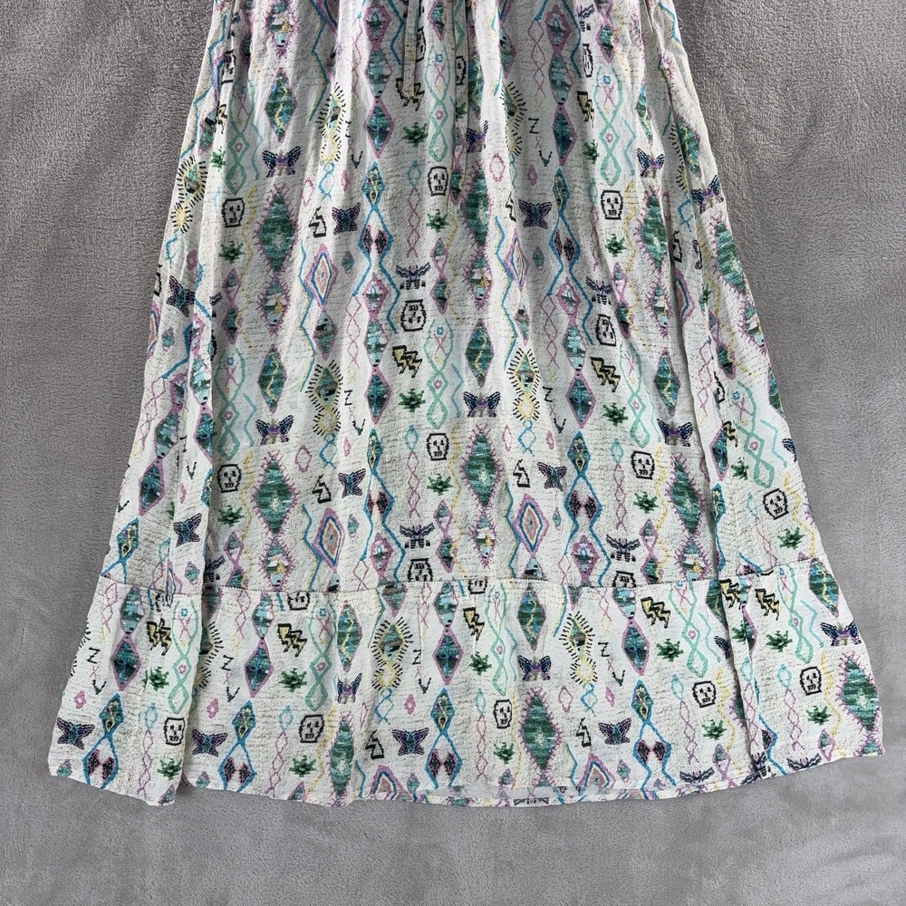 Zadig & Voltaire Joho Kilim Skirt Womens Size 38 White Graphic Print Boho - Picture 5 of 11